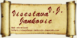 Višeslava Janković vizit kartica